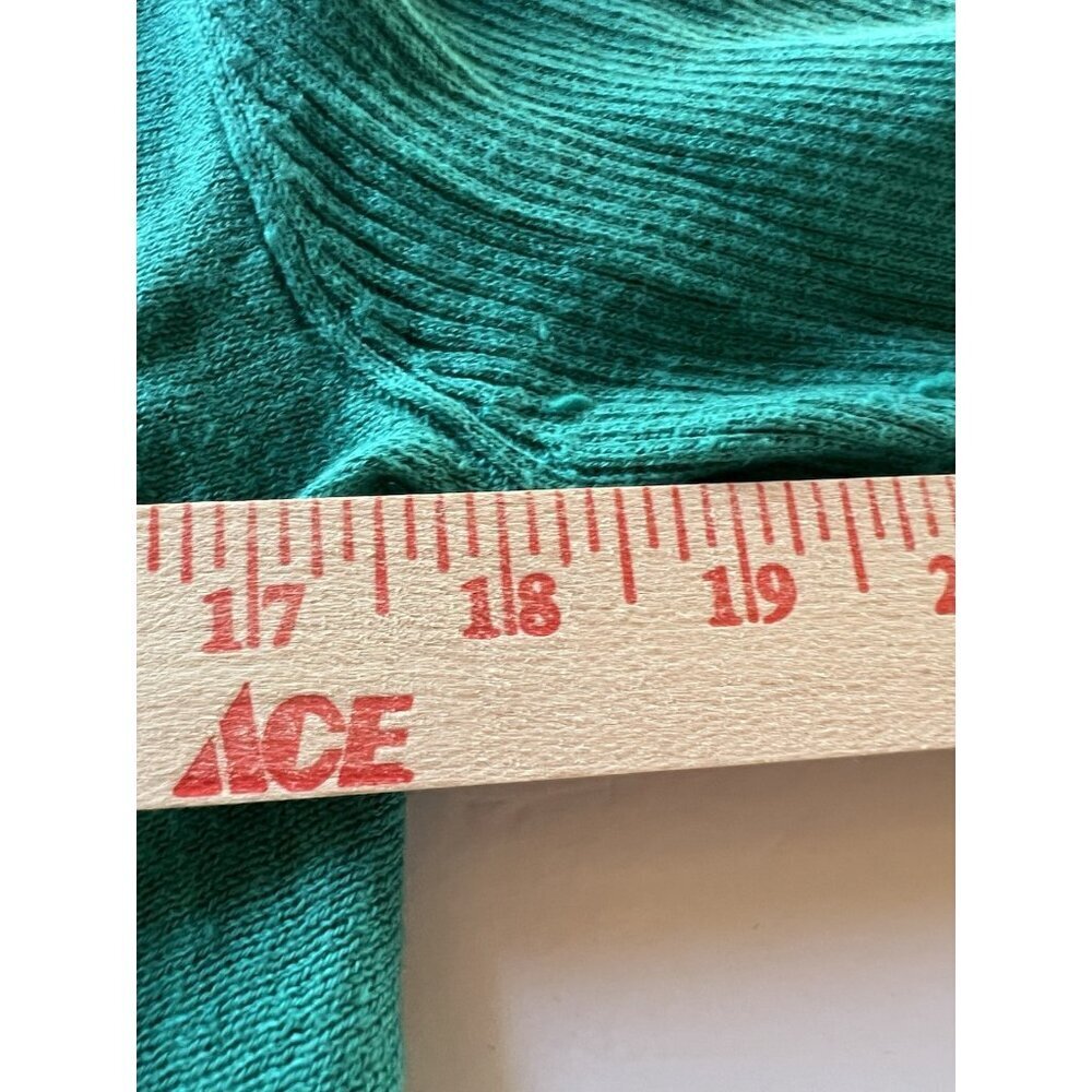 Vintage Y2K BCBG MaxAzria green shawl open cardigan M cotton cashmere - Picture 7 of 8